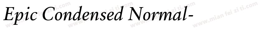 Epic Condensed Normal字体转换